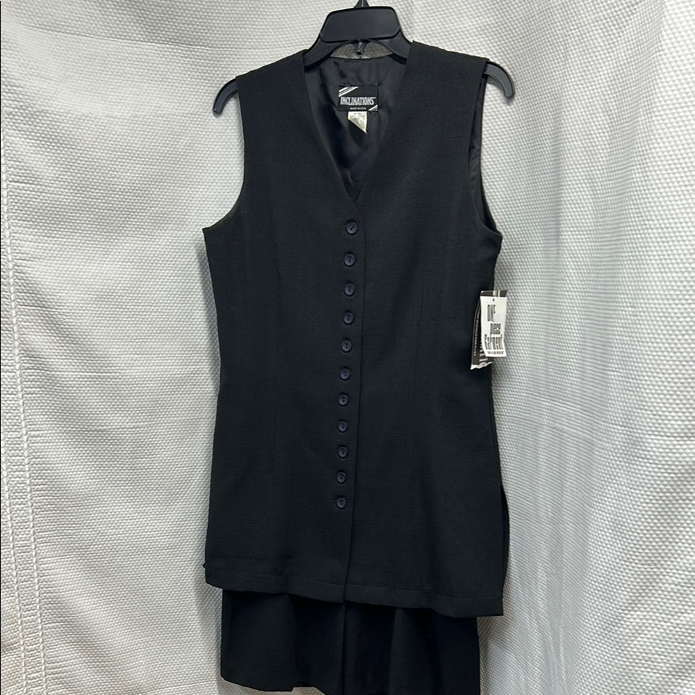 NWT RARE Inclinations made in USE 80 vintage black scooter romper‎ sleeveless